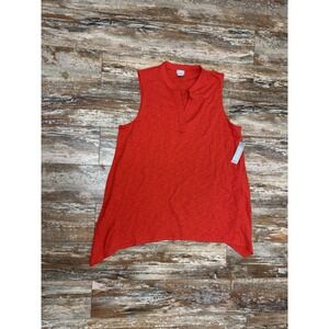 Women's Chicos Cotton Slub Tunic Tank New With Tags Size 3 / XL Red Zinnia